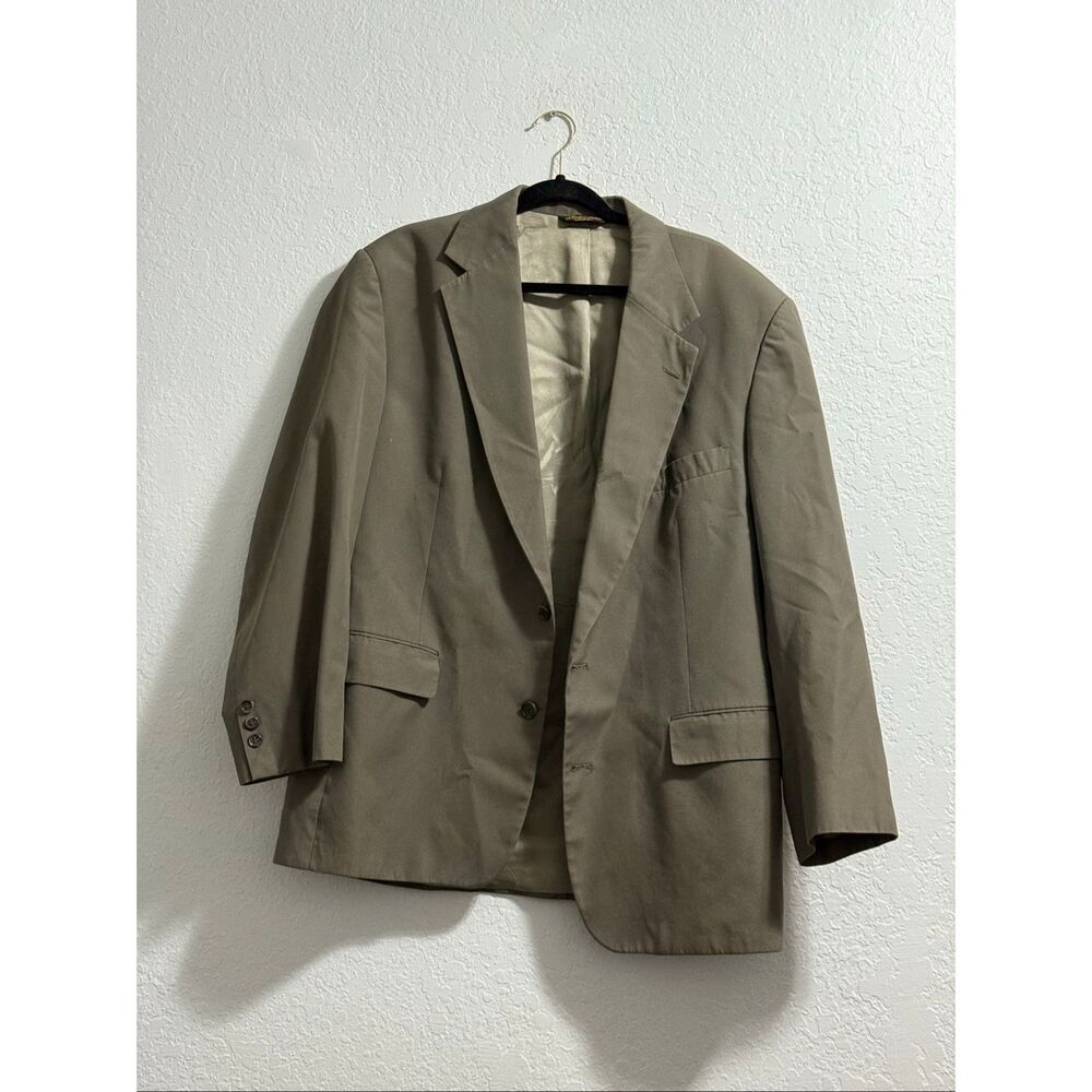 Brooks Brothers Taupe Cotton Blend‎ Sports Coat Blazer 48R 48 R jacket